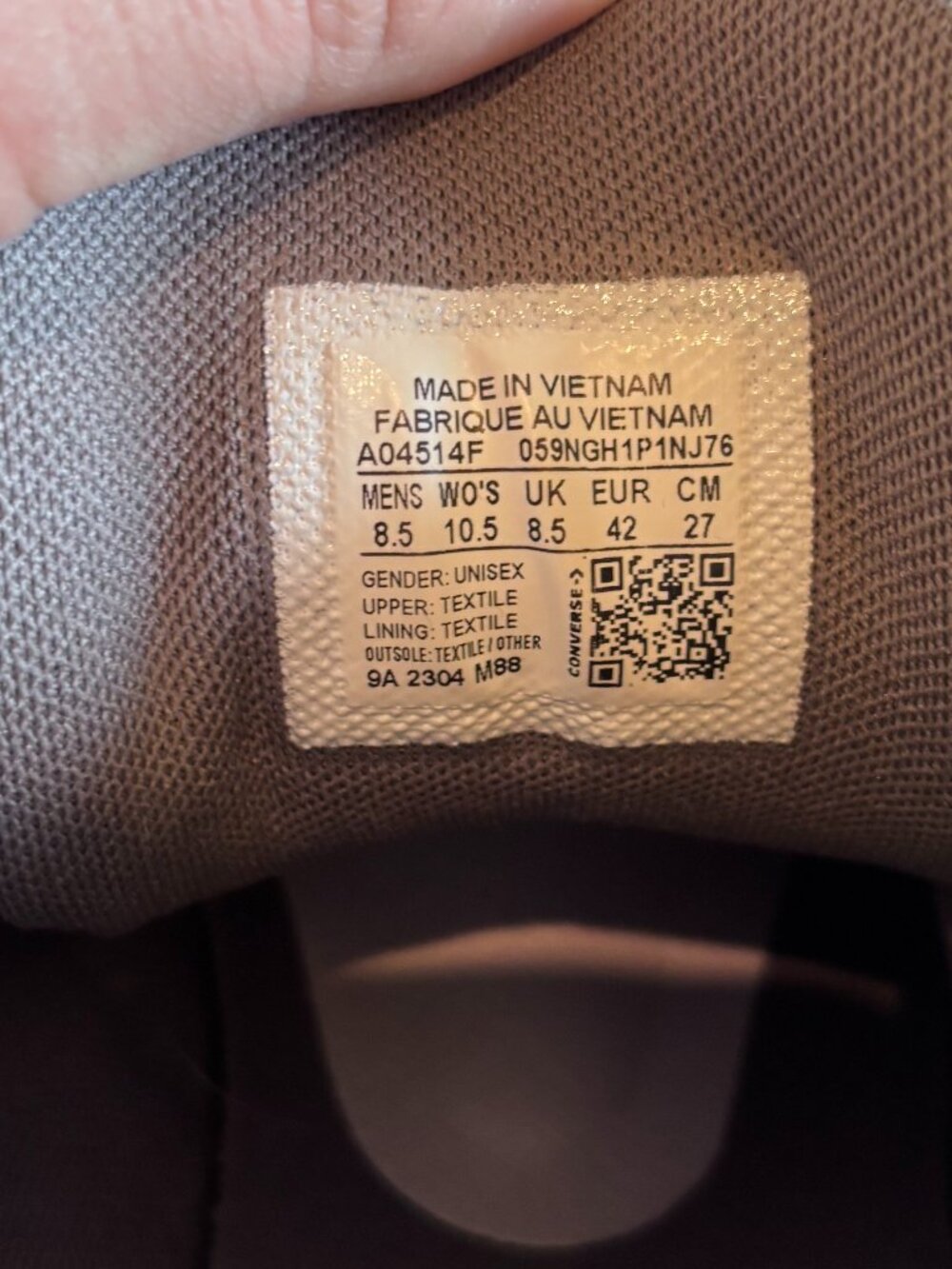 Converse CTAS Malden Hi Sneakers "Trolled", EU 42, M8.5, W10.5 A04514F - Picture 6 of 6